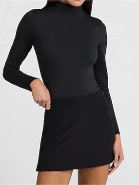 Women’s Black Mock Neck Long bodysuit